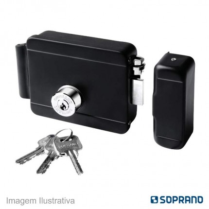 FECHADURA ELETRICA SOPRANO PT 12V 4785