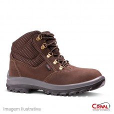 42716 - BOTA COURO CRIVAL BI NOBUCK/PVC(CAFE)37