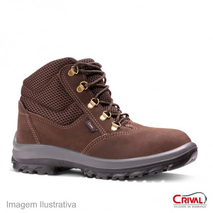 BOTA COURO CRIVAL BI NOBUCK/PVC(CAFE)37