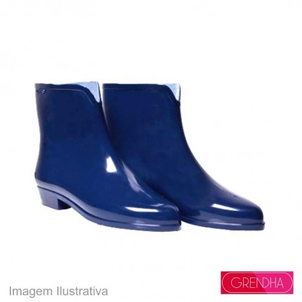 BOTA GRENDHA AZUL PVC 35