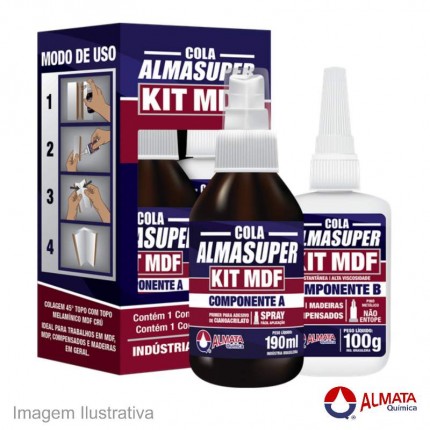 COLA ALMAFLEX KIT MDF(A.190ML+B.100G)