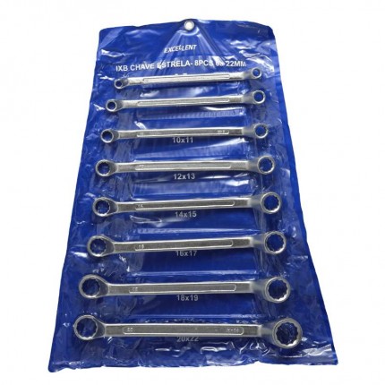 JOGO CHAVE ESTRELA EDA 6-22 08PCS 1XB