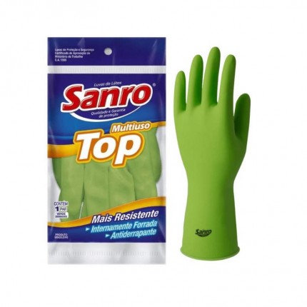 LUVA LATEX SANRO FOR.TOP VD MD