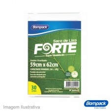 45020 - SACO P/LIXO FORTE 059X62CM 030L PT C/10