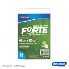 45021 - SACO P/LIXO FORTE 063X80CM 050L PT C/10