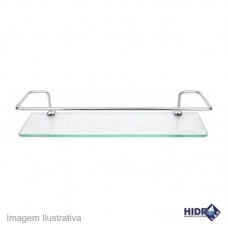 31762 - PORTA SHAMPOO HIDROL.30X10 RETO C/VIDRO