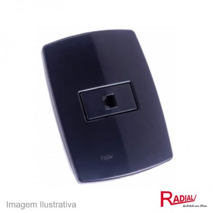 RADIAL P.NEGRA 1 TOM.TEL.RJ11 2V PT 5001