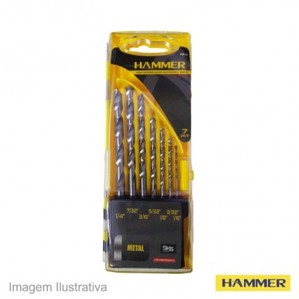 JOGO BROCA AR.07PCS HAMMER(POL)KB7P ESTO
