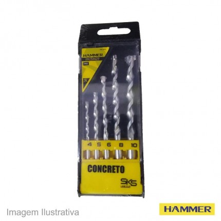 JOGO BROCA WIDEA 05PCS HAMMER KBC5P10 ES