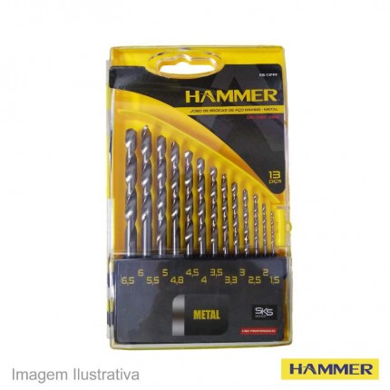 JOGO BROCA AR.13PCS HAMMER(MM)KB13PPF ES
