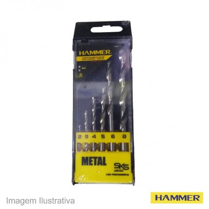 JOGO BROCA AR.06PCS HAMMER(MM)KB6P ESTOJ