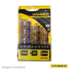 45260 - JOGO BROCA AC/AR/WD 09PC HAMMER KBX9PPF