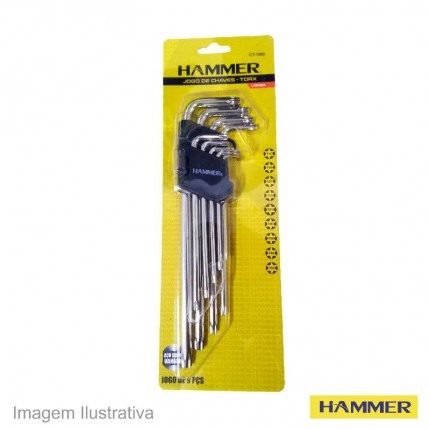 JOGO CHAVE TORX 09PC HAMMER C/F CT1300 L