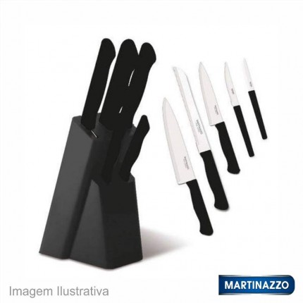 CONJ.FACAS 06PC(CEPO PVC)PT 60507/5 MART