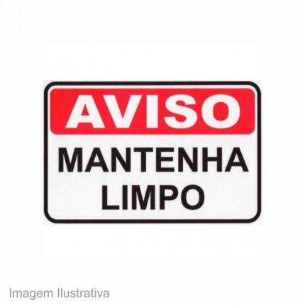 PLACA SIN.PVC 20X30(MANTENHA LIMPO)124