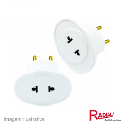 PINO ADAPT.RADIAL(2P.P/2PCH)10A BR 1161