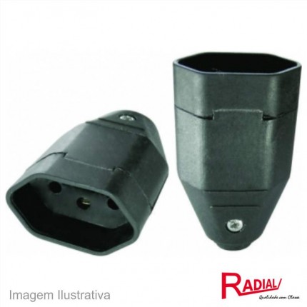 PINO FEMEA RADIAL 3P 10A PT  1501133