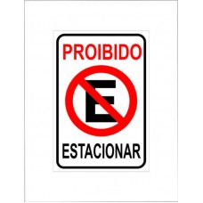 10619 - PLACA SIN.PVC 20X30(PROIBIDO ESTAC.)261