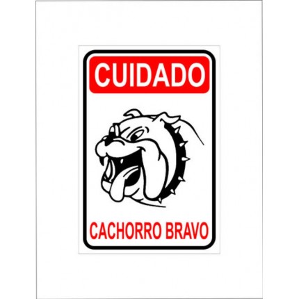 PLACA SIN.PVC 20X30(CUID.CACHO.BRAVO)285