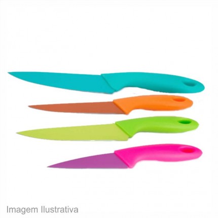 JOGO DE FACAS C/04PC SQ-3897 COLOR
