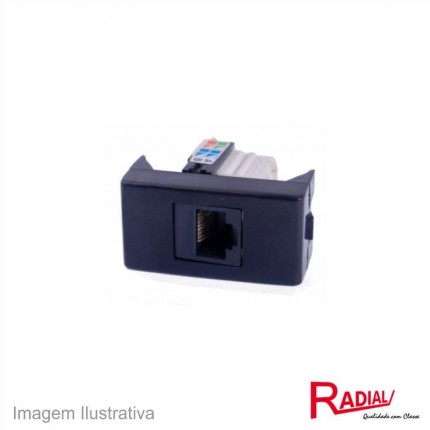 RADIAL P.NEGRA MOD.1REDE RJ45 PT 1406003
