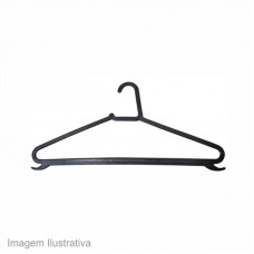 38079 - CABIDE ROUPA PEROLA PVC PRETO C/10