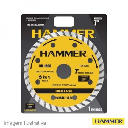 DISCO DIAMANT.HAMMER 7 TURBO DD1600