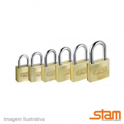 CADEADO STAM ZAMAC LATON.20MM