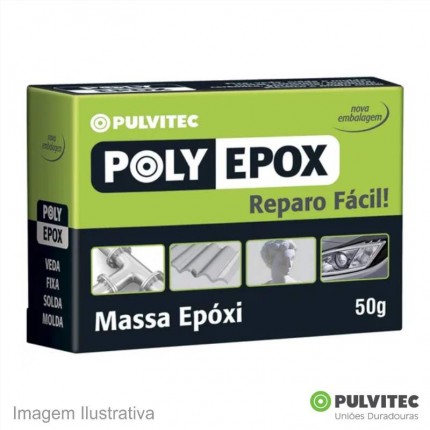 MASSA EPOXI POLIPOX 050G PULVITEC CZ