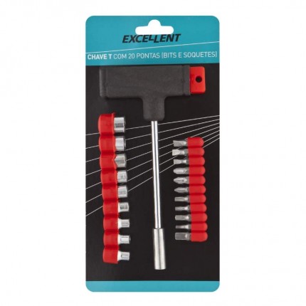 CHAVE T+20 PONTAS(BITS/SOQU.)EDA 8VC