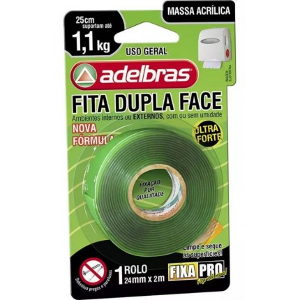 FITA DUPLA FACE(M.ACR)24MMX2M ADELB.TR