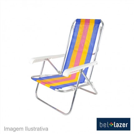 CADEIRA PRAIA BEL ALUMIN.8POS.25100