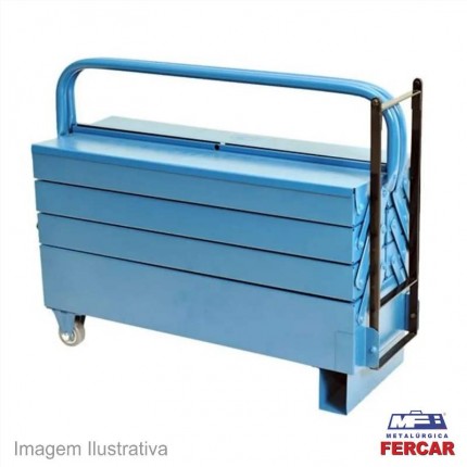 CAIXA FERRAMENTA 10 C/ROD.5G.SANF.AZ FER