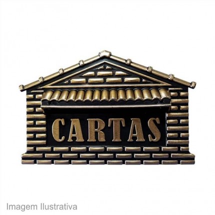 CAIXA P/CARTA/CORREIO PVC MS PRETA