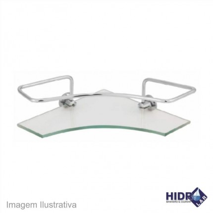 PORTA SHAMPOO HIDROL.30 MEIA LUA C/VIDRO