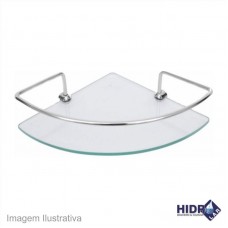 31761 - PORTA SHAMPOO HIDROL.20CM CANTO C/VIDRO
