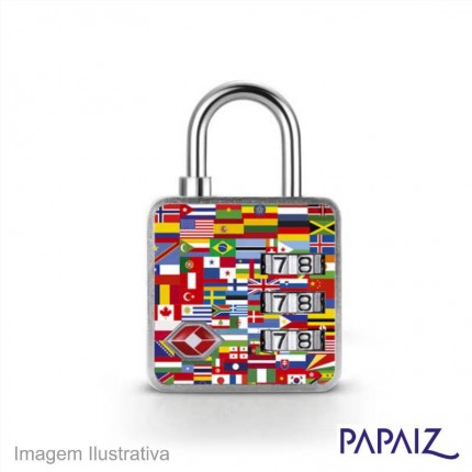 CADEADO PAPAIZ TSA C/SEGREDO(NACOES)7108