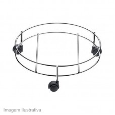 39945 - SUPORTE P/BOTIJAO ACO CROM.C/ROD.TUBOMAX