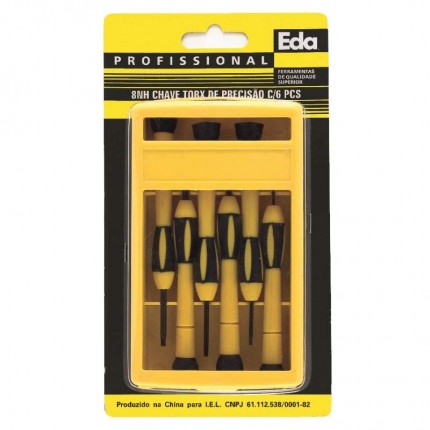 JOGO CHAVE TORX 06PC EDA (PRECISAO)8NH