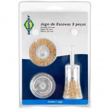 31161 - ESCOVA ACO KIT C/03PC BRASF.7269 MISTO