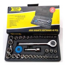 37185 - KIT SOQU.40PC C/CATR.3/8 FERTAK 4820