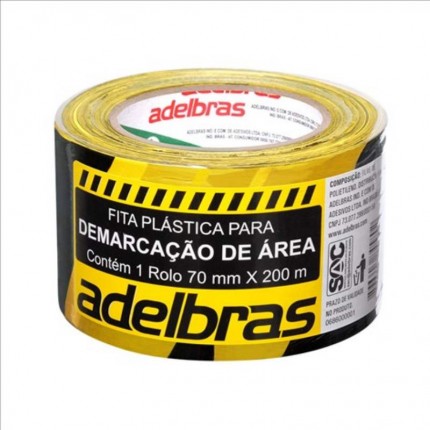 FITA ZEBRADA PT/AM 70MMX100M ADELBRAS