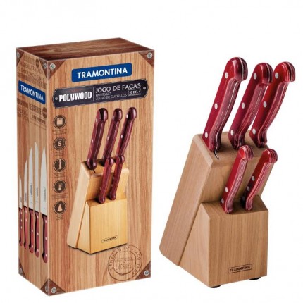 JOGO FACAS 06PC(CEPO MAD)TRAM.199/783