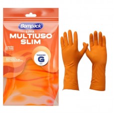 53685 - LUVA LATEX BOMPACK FORRADA LARANJ.GD