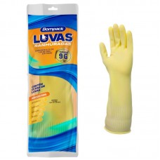 47095 - LUVA LATEX BOMPACK RANHURADA AM GD(39CM)