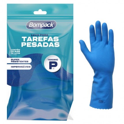 LUVA LATEX BOMPACK VERNIZ SILVER AZ PQ