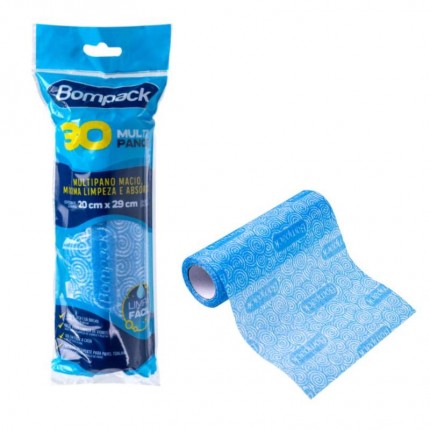 PANO MULTIUSO BOMPACK 20X29 AZ ROL.30PC