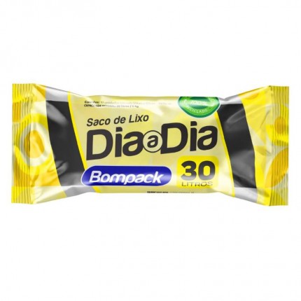 SACO P/LIXO DIA 59X62CM 030L PT C/10 BOM