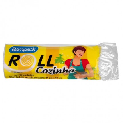 SACO P/LIXO ROLL(COZINHA)34X40 C/50 BOM