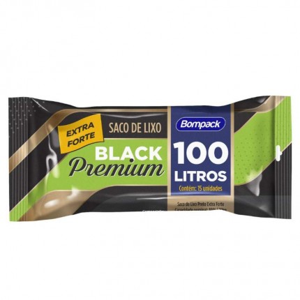 SACO P/LIXO PREM.75X1,05M 100L PT C/15